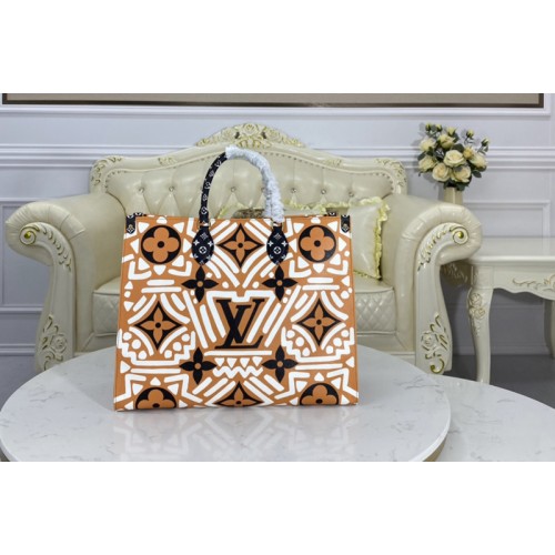 LOUIS VUITTON LV Crafty Onthego GM Monogram Giant Caramel Cream M45359